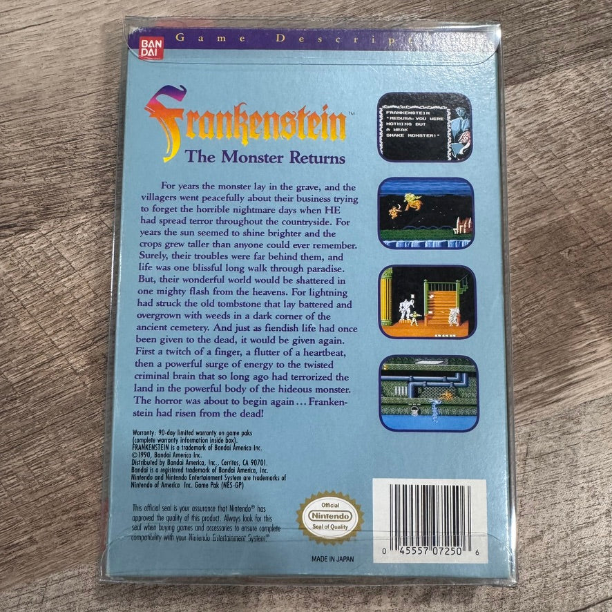 Frankenstein (Nintendo Entertainment System , NES 1991) AMAZING BOX ONLY!
