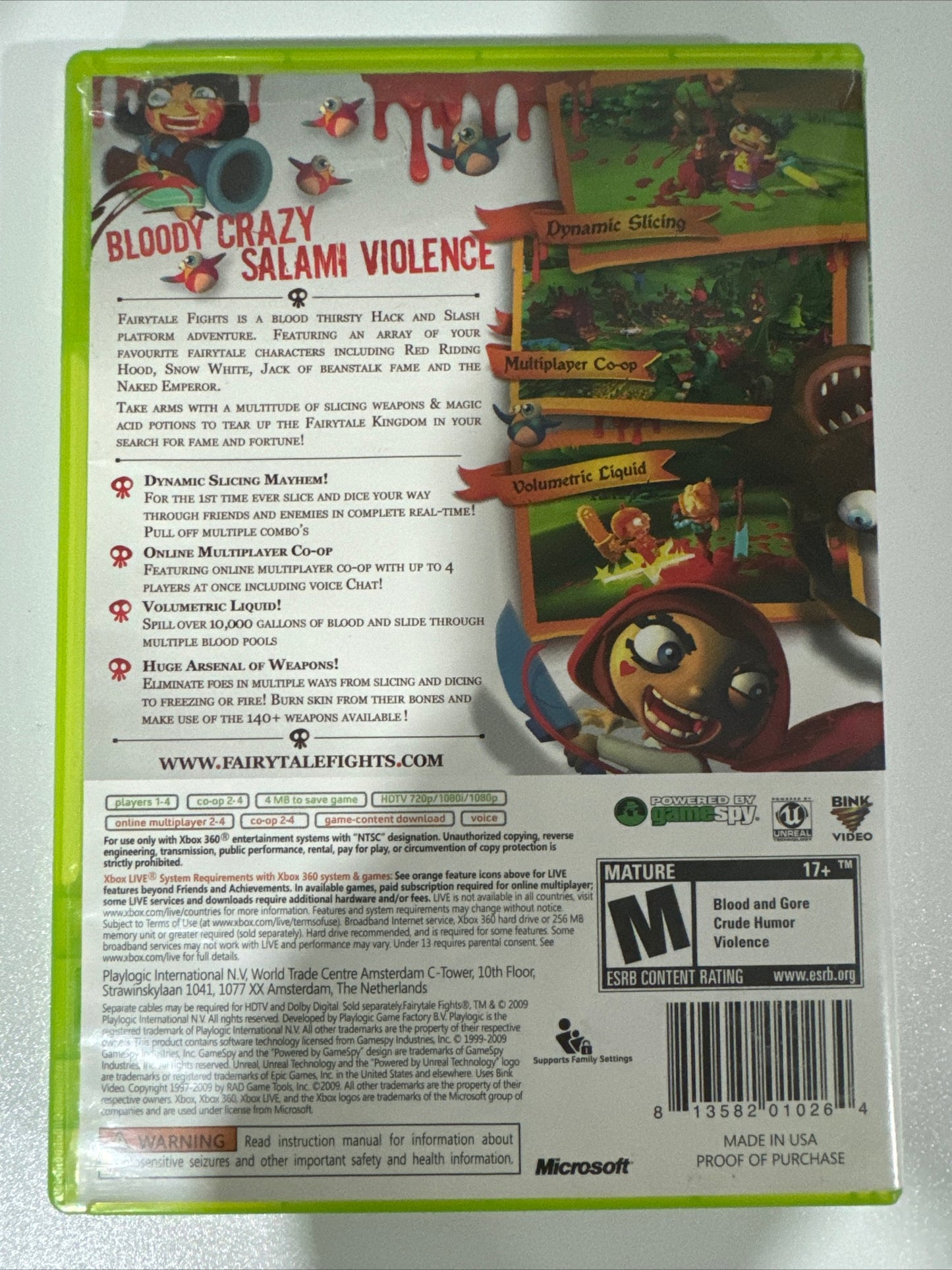 Fairytale Fights (Microsoft Xbox 360, 2009) CLEAN CIB COMPLETE, TESTED/WORKING