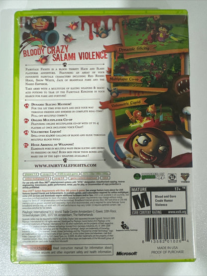 Fairytale Fights (Microsoft Xbox 360, 2009) CLEAN CIB COMPLETE, TESTED/WORKING