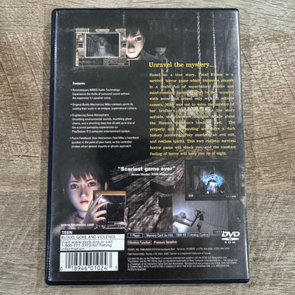 Fatal Frame (Sony PlayStation 2, PS2) Clean Disc & Case! See Photos.