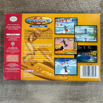 Wave Race 64 (Nintendo 64, N64 1996) CIB & Crispy Clean W/ Manual, Cont. Sheet++