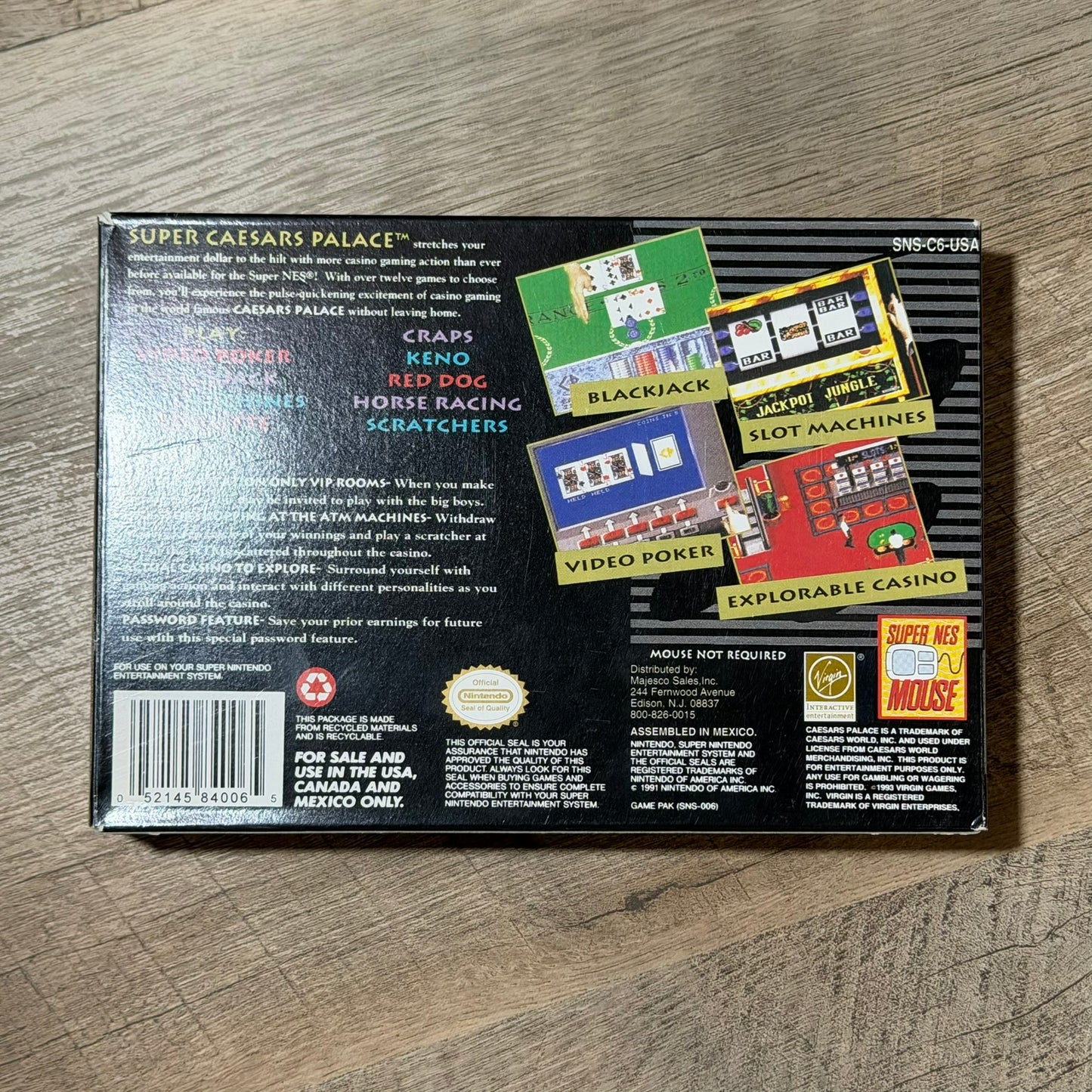 Super Caesars Palace (Super Nintendo, SNES)