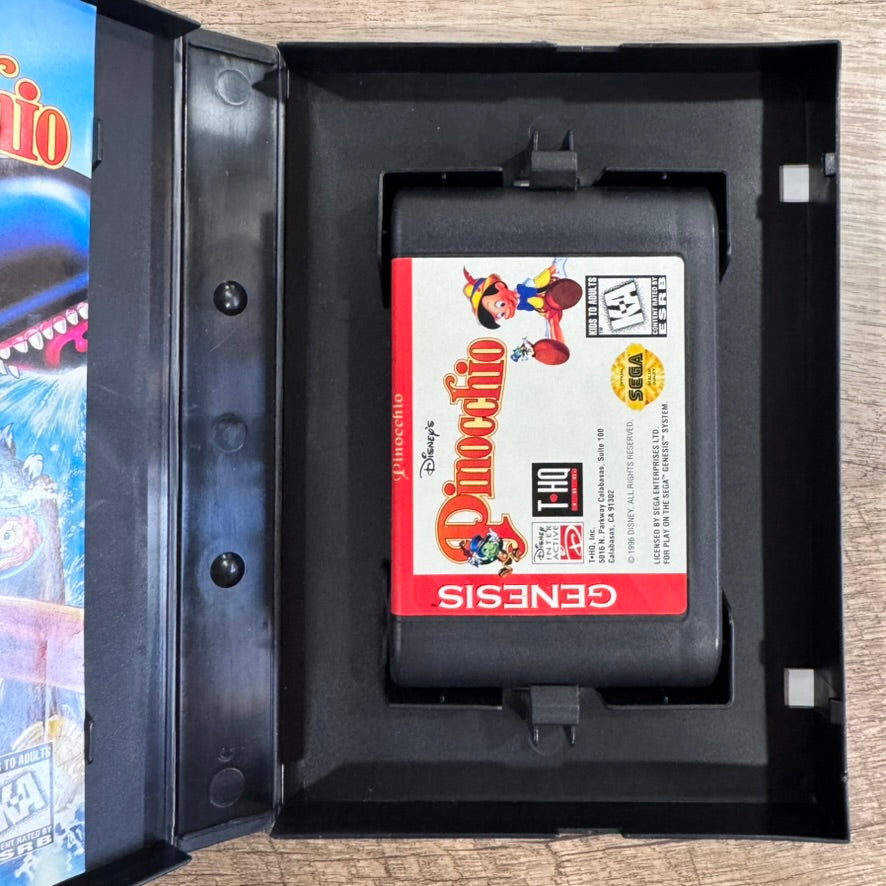 Disney's Pinocchio (Sega Genesis, 1995) Complete In Box W/ MINTY Manual & Cart!