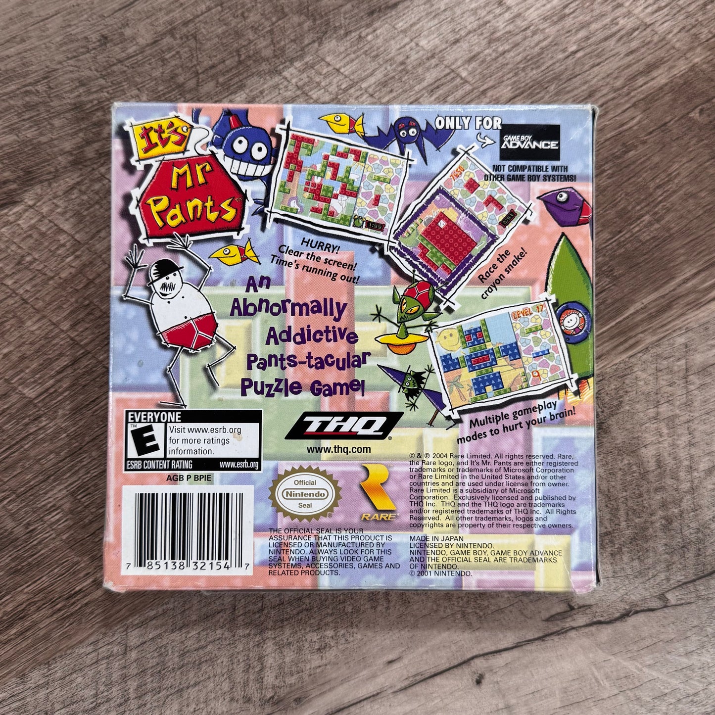 It's Mr. Pants (Nintendo GameBoy Advance, GBA)