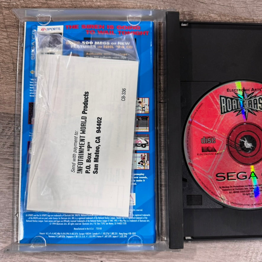 Road Rash (Sega CD, 1994) Complete CIB & Very CLEAN Disc W/ Reg. Card+ More!