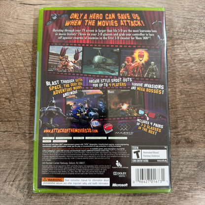 Attack Of The Movies 3-D (Microsoft Xbox 360, 2010) Brand New W/ Beautiful Seal!