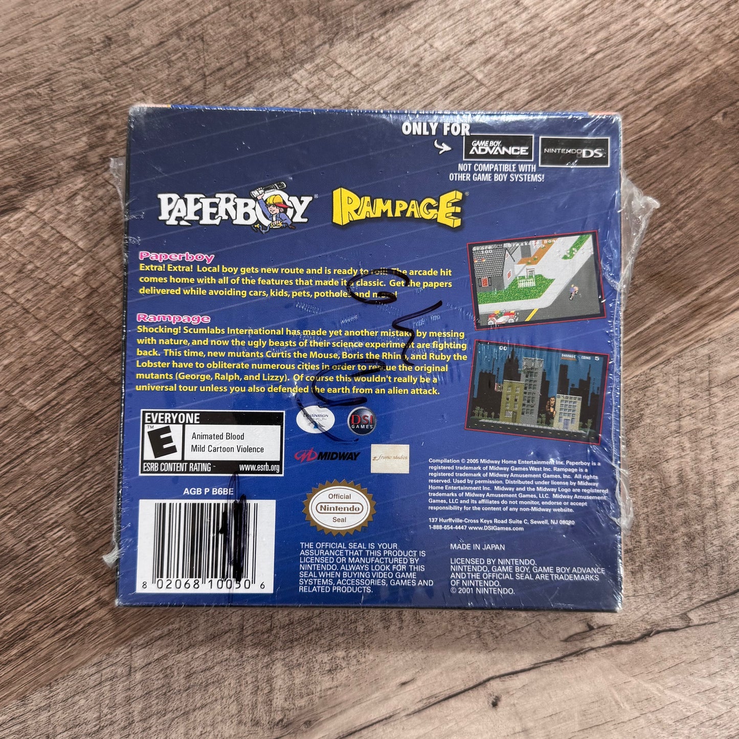 Paperboy / Rampage (Nintendo GameBoy Advance, GBA)
