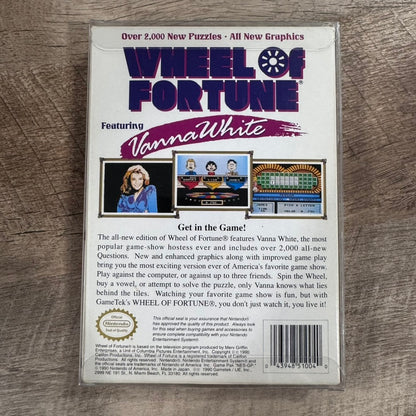 Wheel of Fortune: Featuring Vanna White (Nintendo, NES 1992) W/ Box & Manual!
