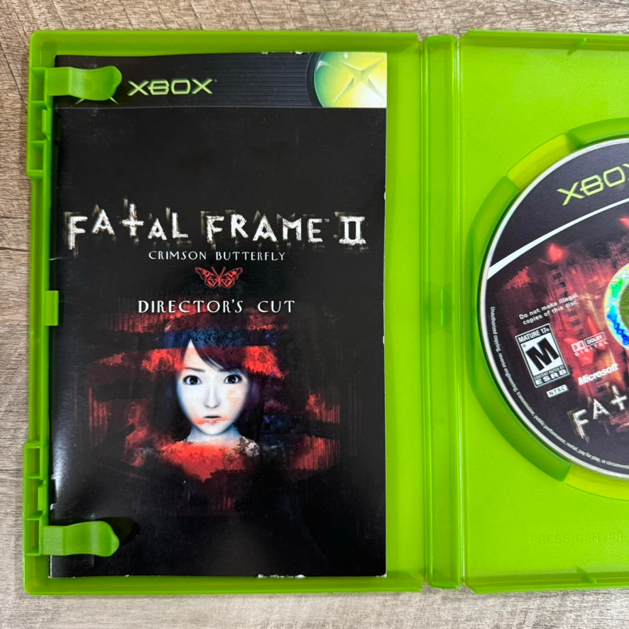 Fatal Frame II Crimson Butterfly Director's Cut (Xbox, 2004) CIB W/ Mint Disc!