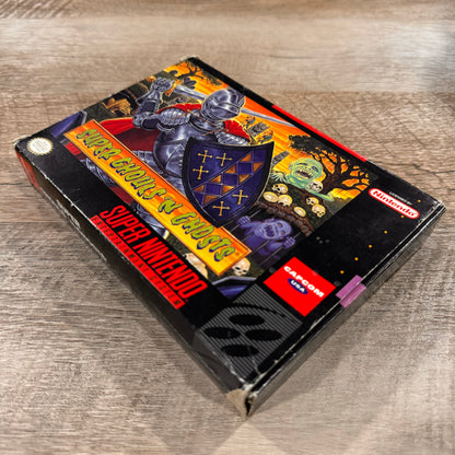 Super Ghouls ‘N Ghosts (Super Nintendo, SNES 1999) W/Game Box & Manual🔥Capcom🔥