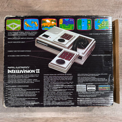Mattel Intellivision II Console IN BOX W/ BURGERTIME STICKER & More! Very Clean!