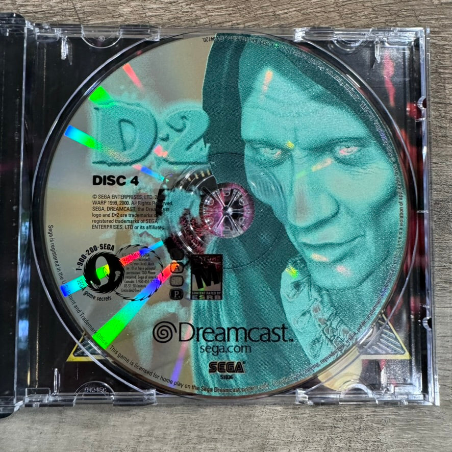 D2 (Sega Dreamcast, 2000) CLEAN & CIB W/ 4 Discs, Crispy Case & Manual!🔥