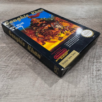 Genghis Khan (Nintendo NES, 1989) Beautifully CIB W/ Box, Manual, Cart & More!🔥