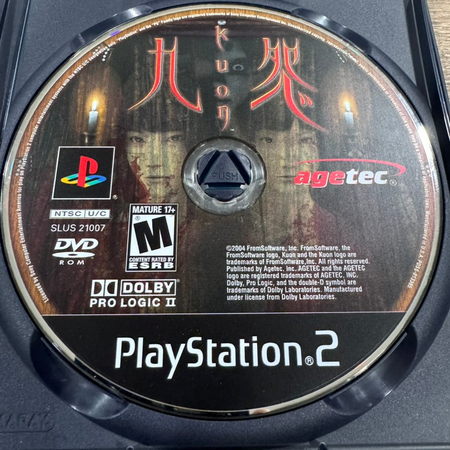 Kuon (Sony PlayStation 2, PS2 2004)🔥NEAR MINT DISC & Clean Art & Case! WOW!🔥