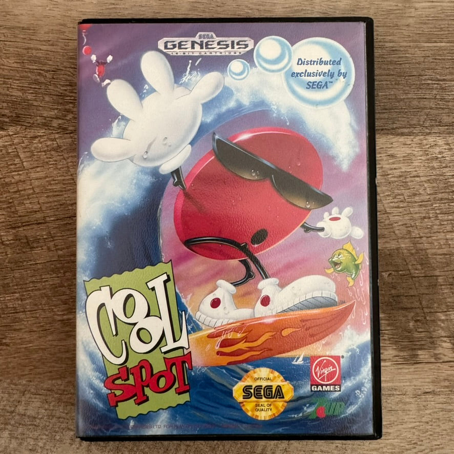 Cool Spot (Sega Genesis, 1993) Complete W/Case, Game & Manual Very Clean!