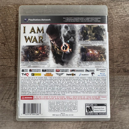 Warhammer 40,000: Space Marine (Sony PlayStation 3, PS3 2011) CIB & Near MINT!