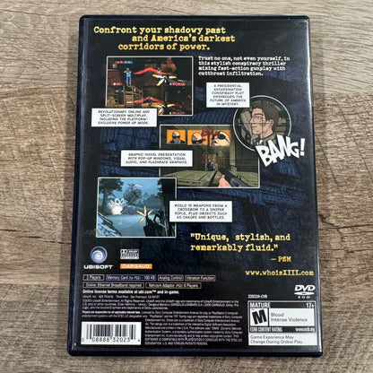 XIII Thirteen (Sony PlayStation 2, PS2 2003) CIB W/ Registration Card & CLEAN!