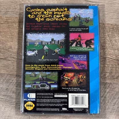 Road Rash (Sega CD, 1994) Complete CIB & Very CLEAN Disc W/ Reg. Card+ More!