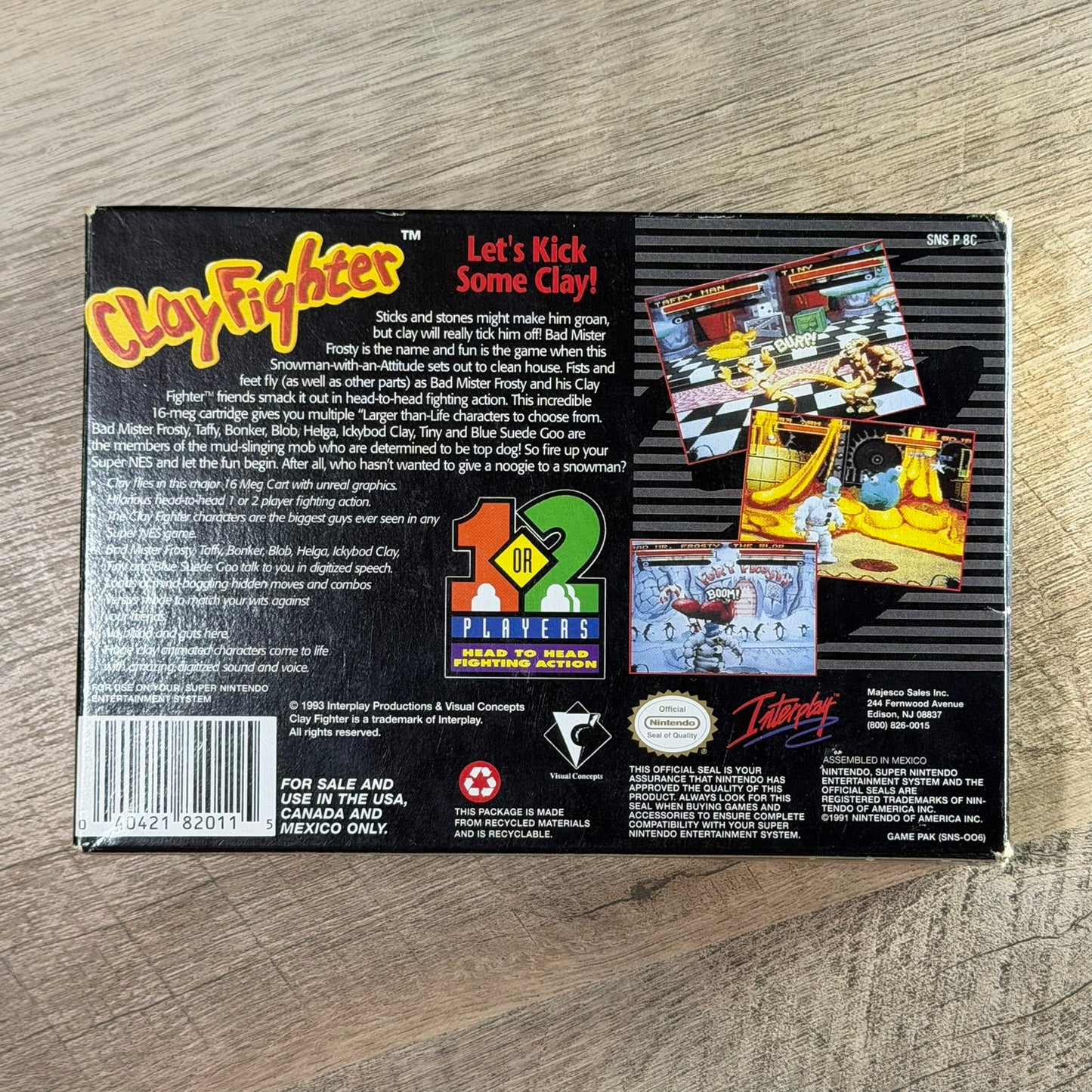 Clay Fighter (Super Nintendo, SNES)