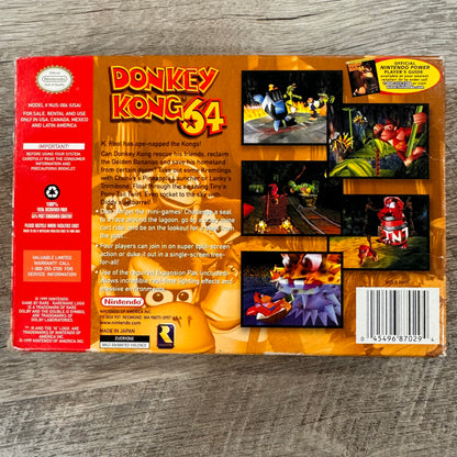 Donkey Kong 64 (Nintendo 64, 1999) N64 No Pak!Beautiful Manual, Box And Game!🔥