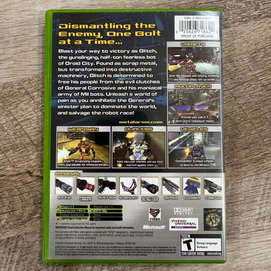 Metal Arms: Glitch in the System (Microsoft Xbox) CIB & VERY CLEAN 📸