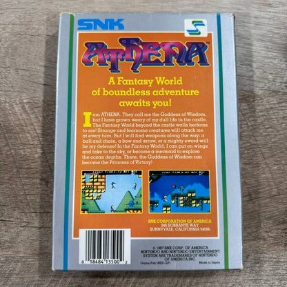 Athena (Nintendo NES, 1987) Crispy Clean CIB W/ Box, Game & Manual!💎