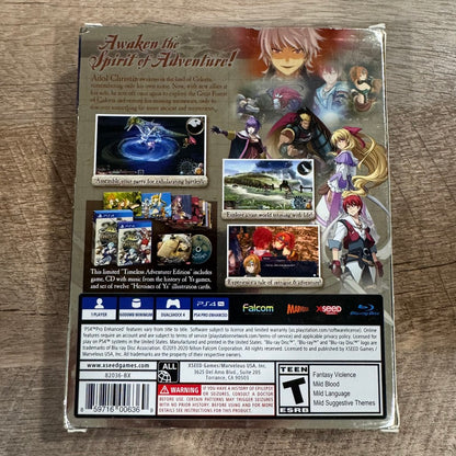 Ys Memories Of Celceta Timeless Adventurer Edition (Sony PS4, 2020) CIB & Clean!