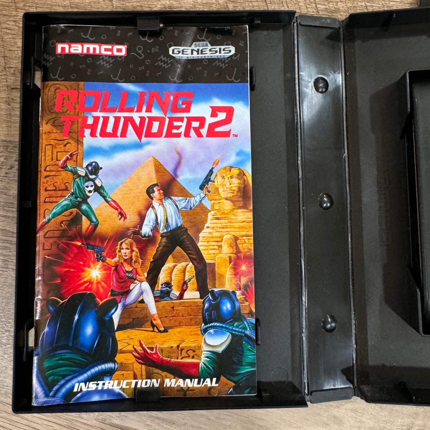 Rolling Thunder 2 (Sega Genesis, 1991) CIB W/ Hangtab, Manual, Cart & Case!