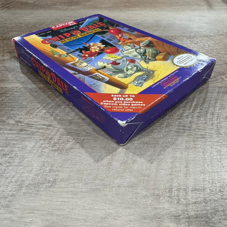 Chip 'n Dale Rescue Rangers (Nintendo, NES 1990) BEAUTIFUL CIB W/ Minty Cart!