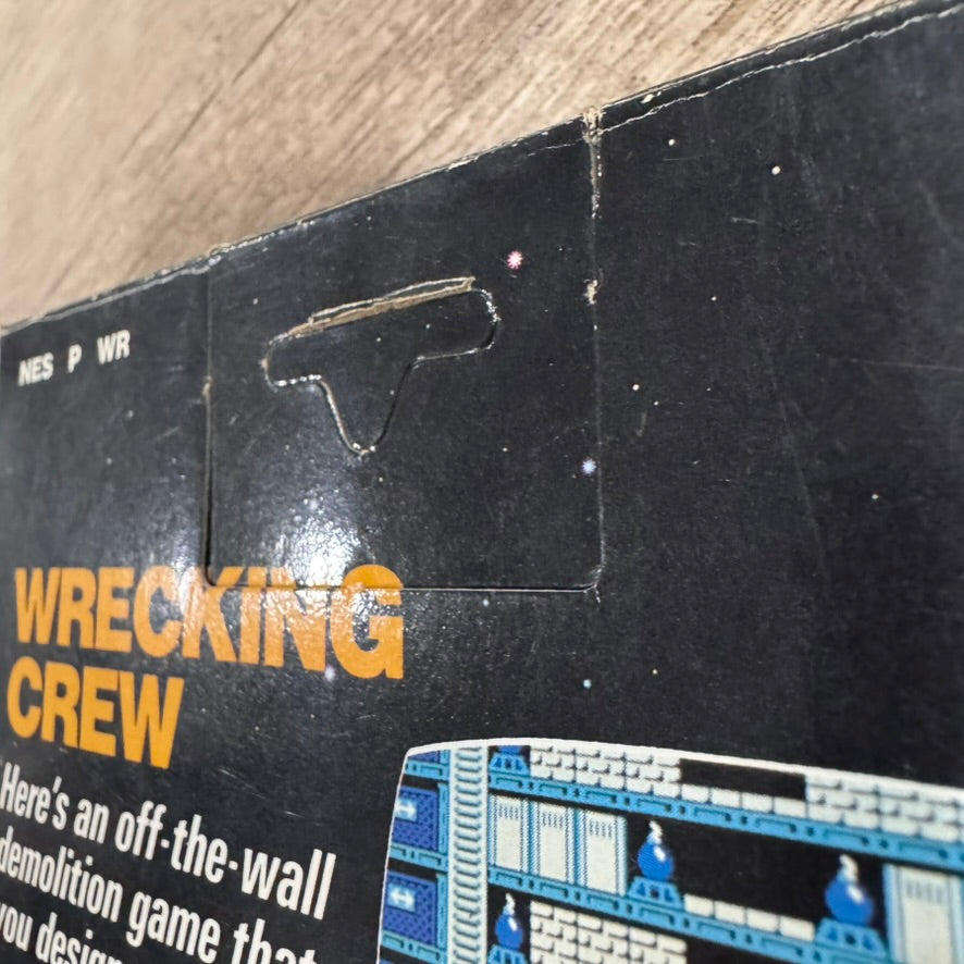Wrecking Crew (Nintendo, NES 1985) BEAUTIFUL BOX ONLY! W/ Unpunched Hangtab!