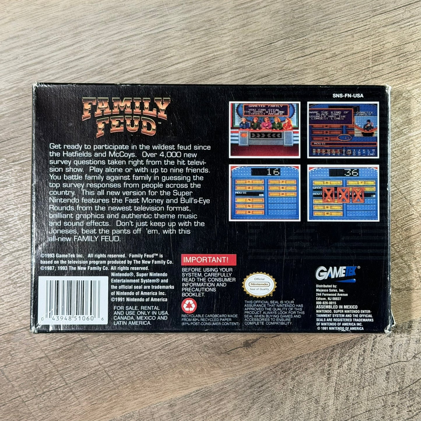 Family Feud (Super Nintendo, SNES)