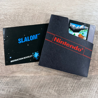 Slalom (Nintendo NES, 1986)🔥5-Screw Variant! Black Box CIB Game W/ Manual CLEAN