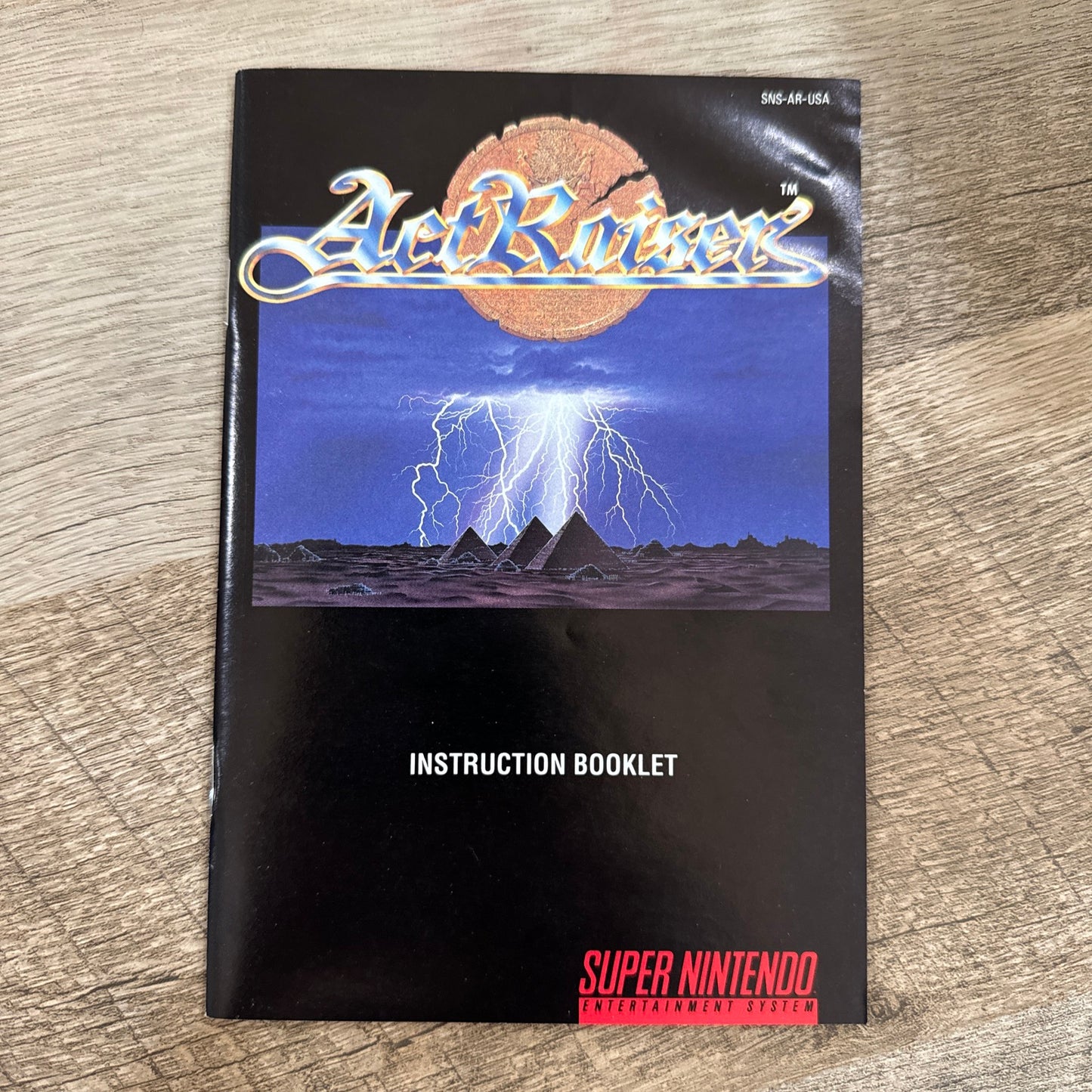 Actraiser Super Nintendo SNES Enix Complete CIB Rare Poster manual inserts MINT