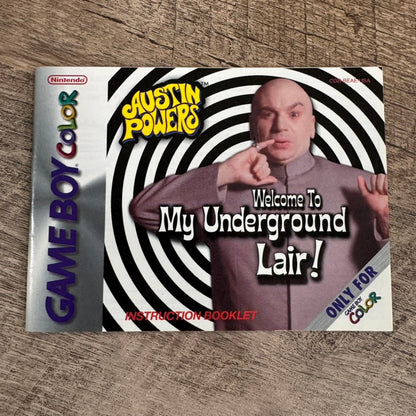 Welcome To My Underground Lair (Nintendo Gameboy Color, GBC 2000) Cart & Manual!