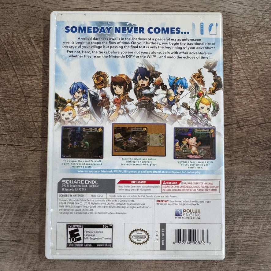 Final Fantasy Crystal Chronicles: Echoes of Time (Nintendo Wii, 2009) CIB!