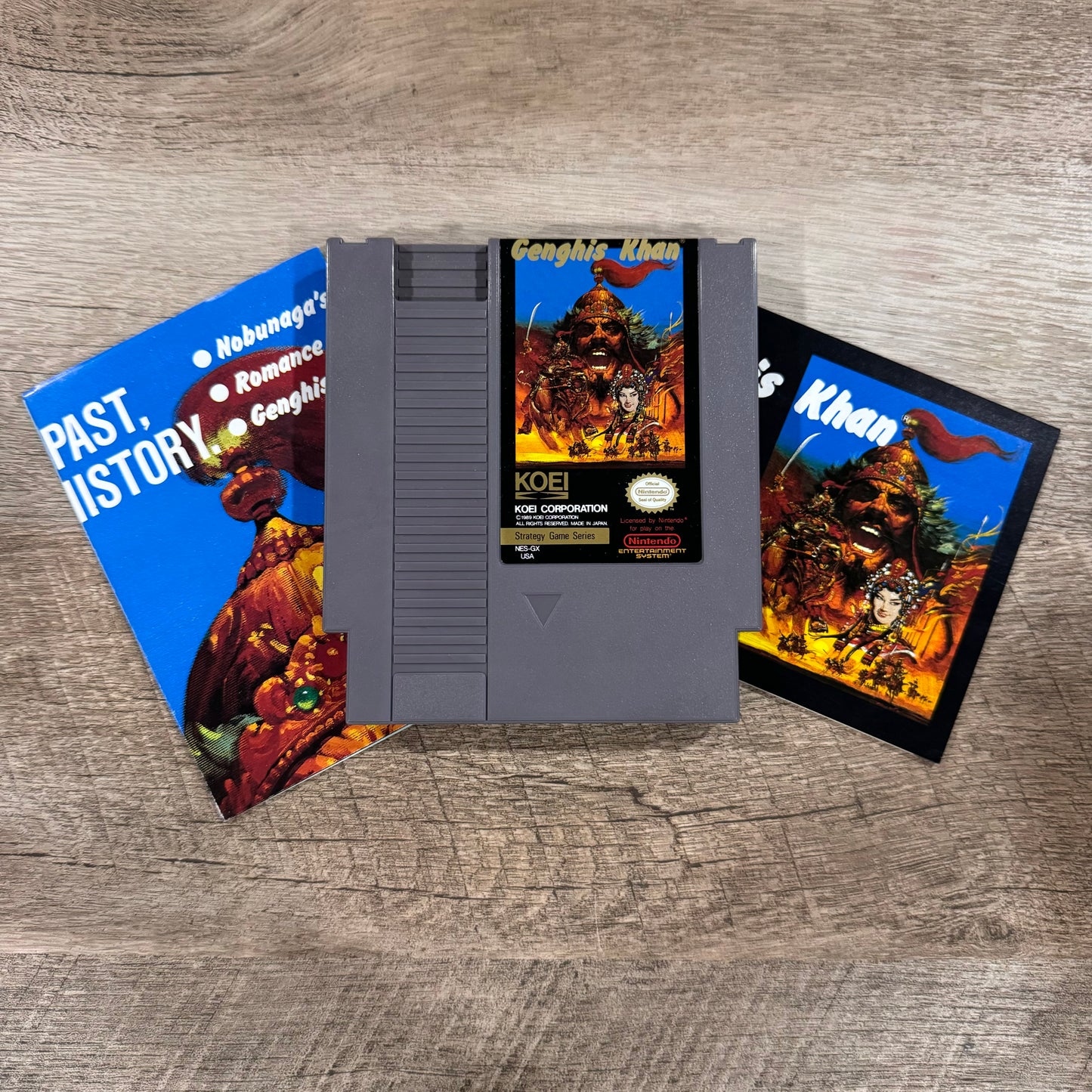 Genghis Khan (Nintendo NES, 1989) Beautifully CIB W/ Box, Manual, Cart & More!🔥