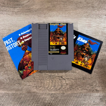 Genghis Khan (Nintendo NES, 1989) Beautifully CIB W/ Box, Manual, Cart & More!🔥