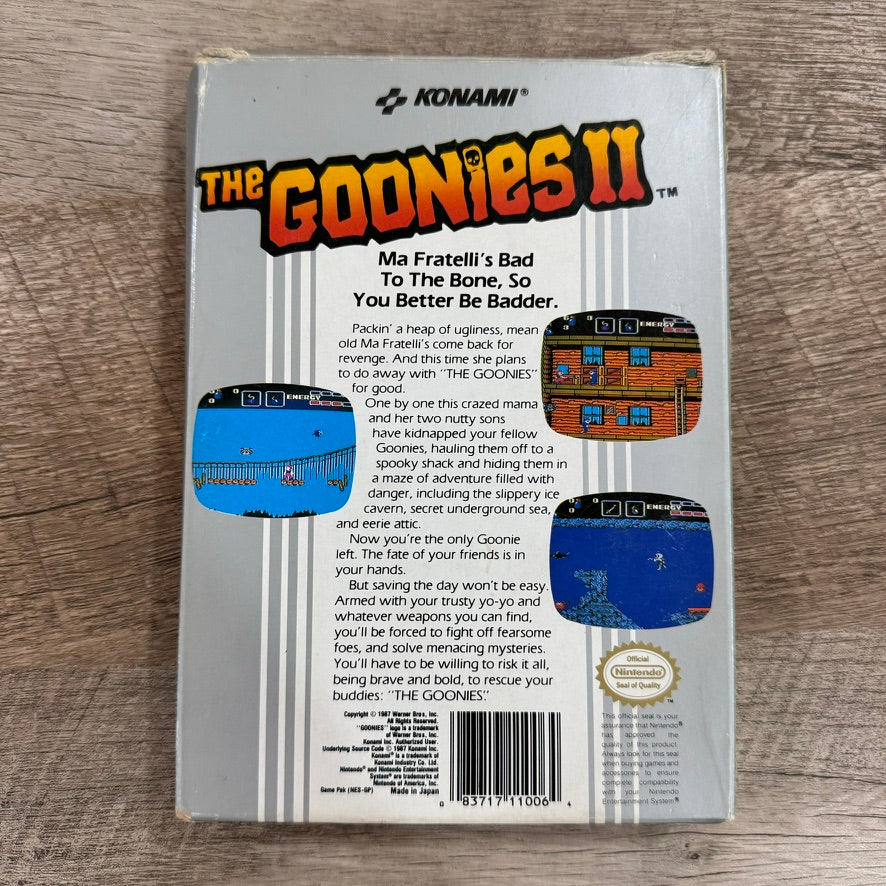 The Goonies II (Nintendo Entertainment System, NES 1987) CIB W/ Reg. Card! CLEAN