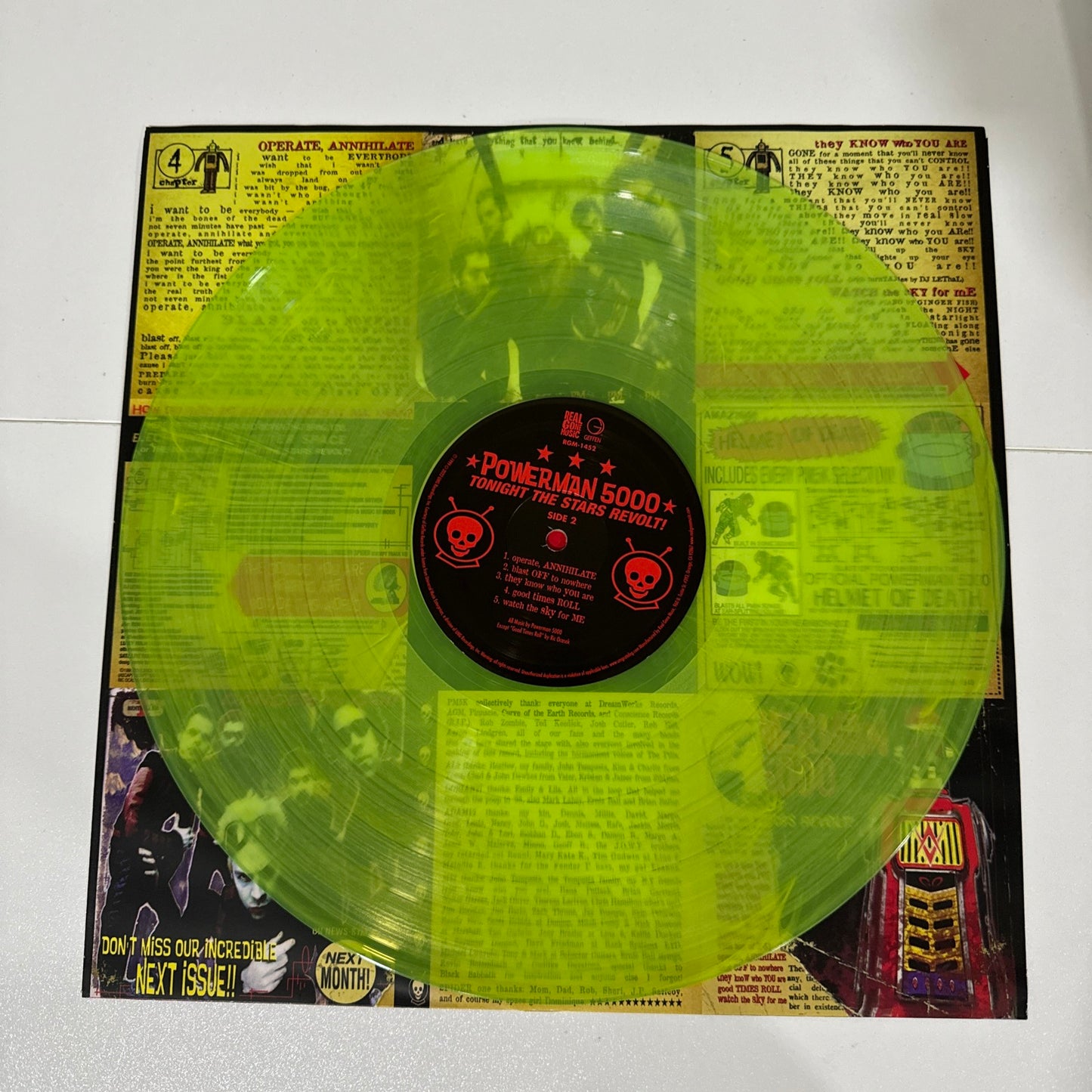 Tonight the Stars Revolt - Powerman 5000 (LP, 2022) LIMITED COKE BOTTLE/YELLOW