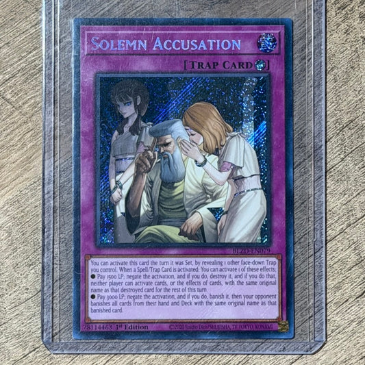 Solemn Accusation (BLZD-EN079, Yugioh! TCG)