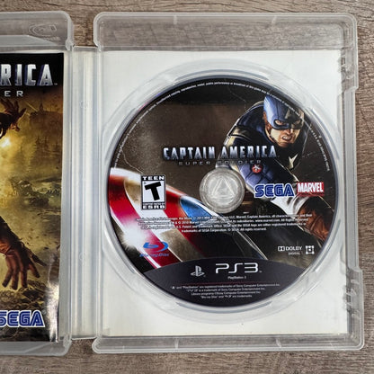 Captain America: Super Soldier (Sony PlayStation 3, 2011) CIB W/Manual CLEAN!