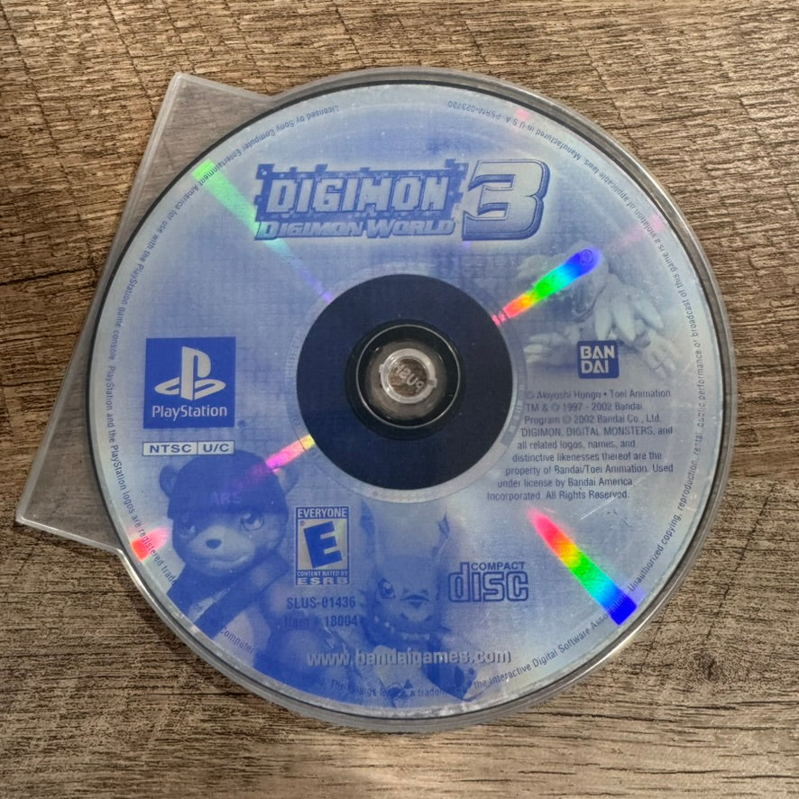 Digimon World 3 (Sony PlayStation 1, PS1 2002) CLEAN Disc Only! Tested/Working!