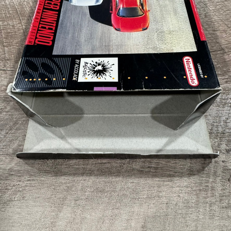 The Duel Test Drive II (Super Nintendo, SNES 1992) Accolade RARE Game & Box!