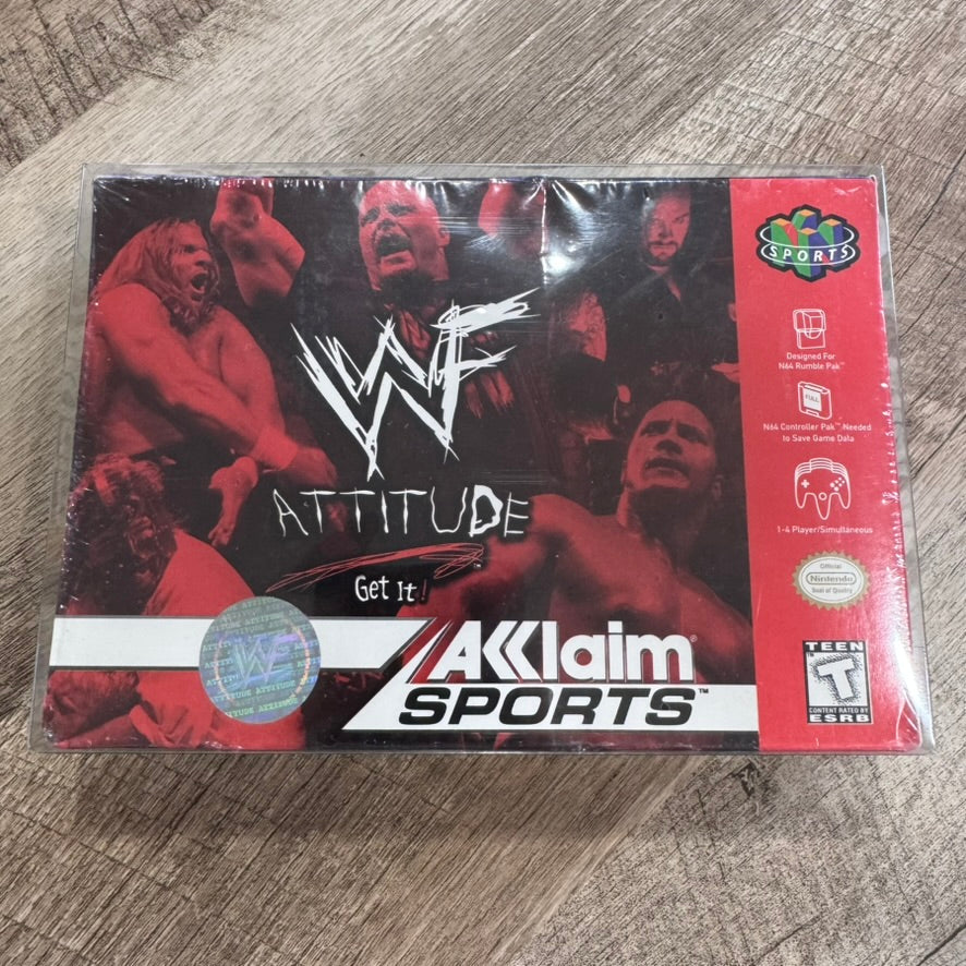 WWF Attitude (Nintendo 64 , N64 1999) Brand New & Factory Sealed!