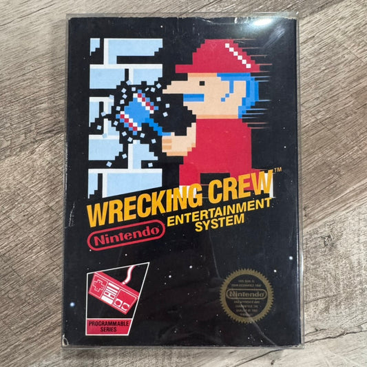 Wrecking Crew (Nintendo, NES 1985) BEAUTIFUL BOX ONLY! W/ Unpunched Hangtab!
