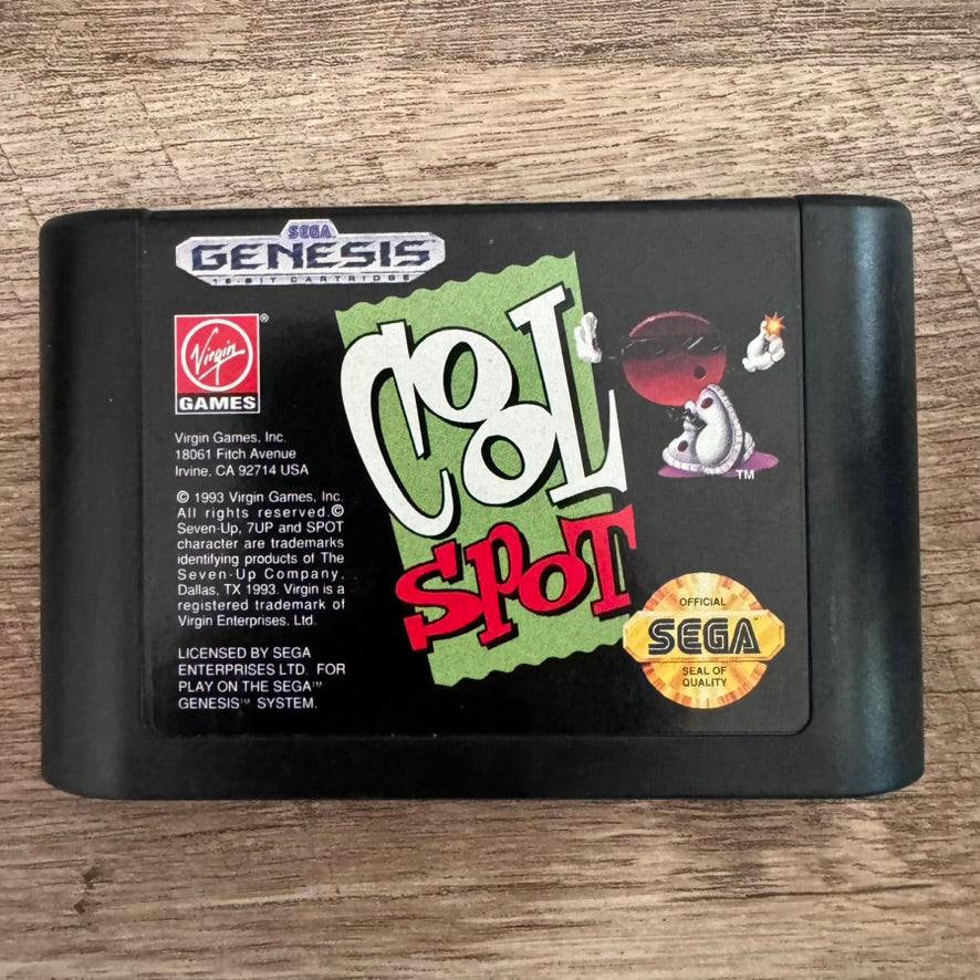 Cool Spot (Sega Genesis, 1993) Complete W/Case, Game & Manual Very Clean!