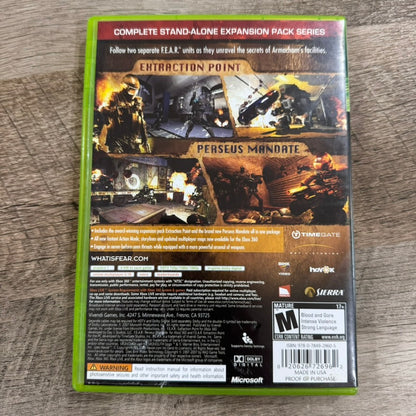 F.E.A.R. Files (Microsoft Xbox 360, 2007) CIB Complete W/ Clean Manual & Disc!