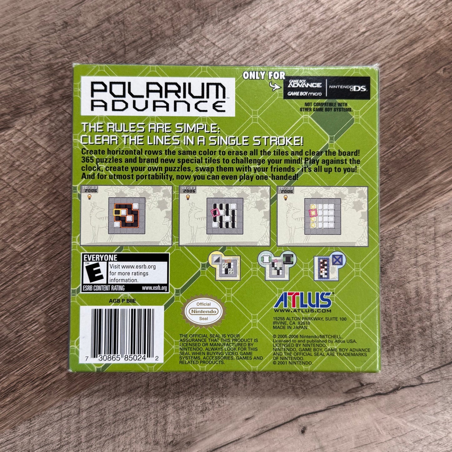 Polarium Advance (Nintendo GameBoy Advance, GBA)