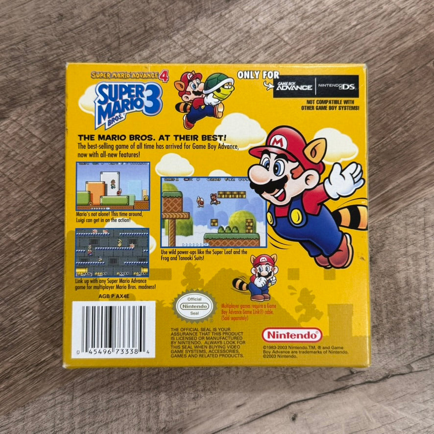 Super Mario Advance 4: Super Mario Bros. 3 (Nintendo GameBoy Advance, GBA)