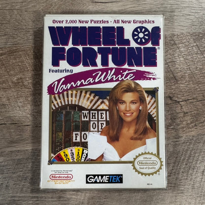 Wheel of Fortune: Featuring Vanna White (Nintendo, NES 1992) W/ Box & Manual!